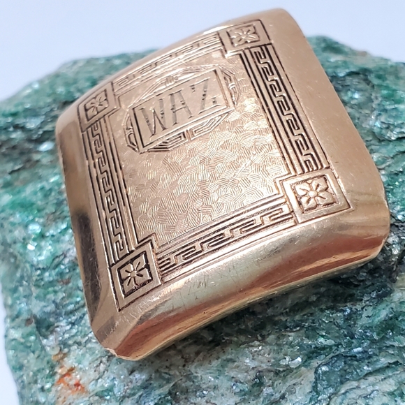 12k Yellow Gold Belt Buckle 16 grams Greco-Roman Design Medium Father Day - Picture 10 of 15